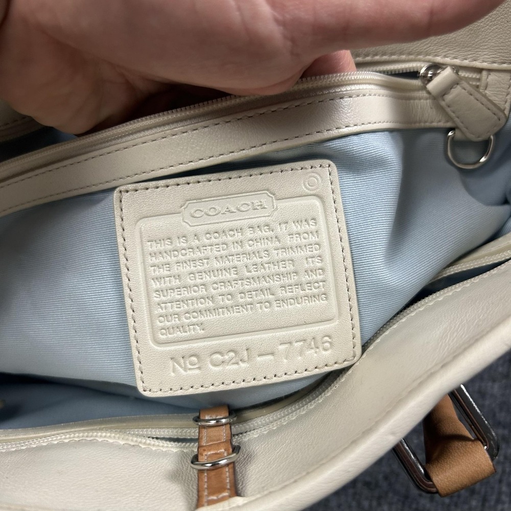 Coach Tote Bag Womens Medium Multicolor Floral Leather Shoulder Purse C2J-7746 - Picture 8 of 9